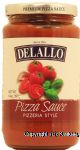 Delallo  italian style pizza sauce Center Front Picture